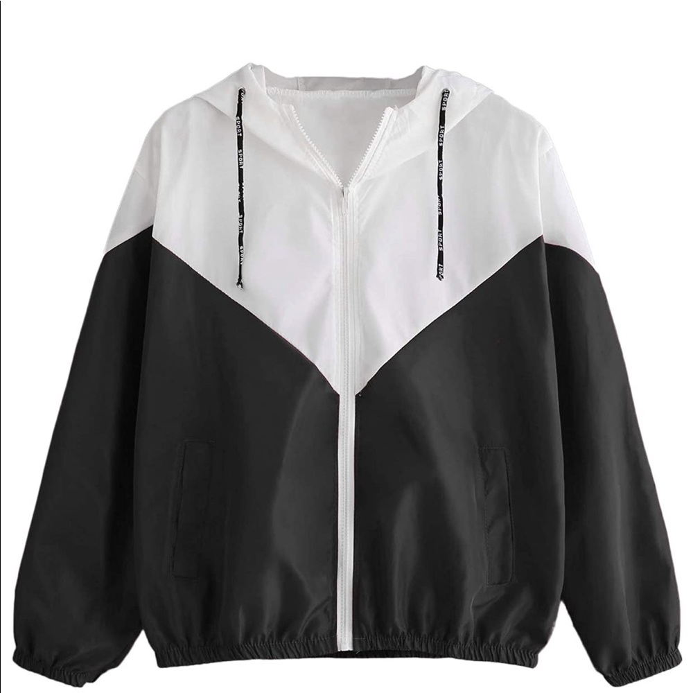 Color block windbreaker